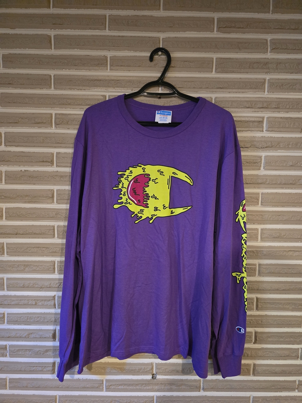 Champion Purple Long-Sleeve Graphic Tee
